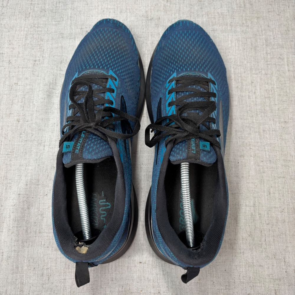 Brooks Levitate 5 Running Shoes Blue Black Silver Mesh Sneaker Men's Size 12.5 - Picture 8 of 12